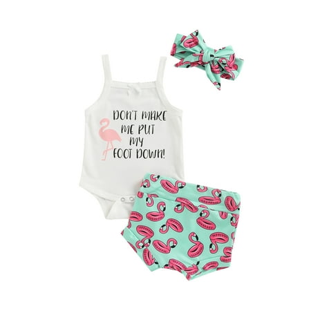 Calsunbaby Toddler Baby Girl Strappy Rompers Set Summer Sleeveless Jumpsuit Flamingo Print Shorts Headband Rose Red 0-3 Months
Calsunbaby Toddler Baby Girl Strappy Rompers Set Summer Sleeveless Jumpsuit Flamingo Print Shorts Headband Rose Red 0-3 Months