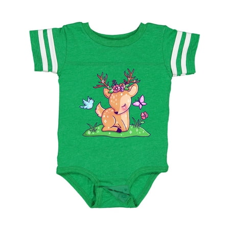 Inktastic Cute Baby Deer with Butterfly Bird and Flowers Gift Baby Boy or Baby Girl Bodysuit
Inktastic Cute Baby Deer with Butterfly Bird and Flowers Gift Baby Boy or Baby Girl Bodysuit