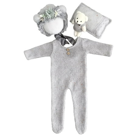 ZPAQI Baby Hat Romper Pillow Bear Doll Set Soft Warm Knitted Bodysuit Jumpsuit Beanies Cap Outfits Infants Photo Shooting Prop
ZPAQI Baby Hat Romper Pillow Bear Doll Set Soft Warm Knitted Bodysuit Jumpsuit Beanies Cap Outfits Infants Photo Shooting Prop