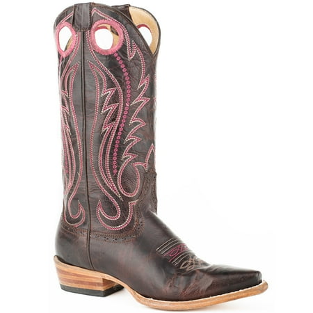 Women s Stetson Aria Leather Boots Handcrafted Brown