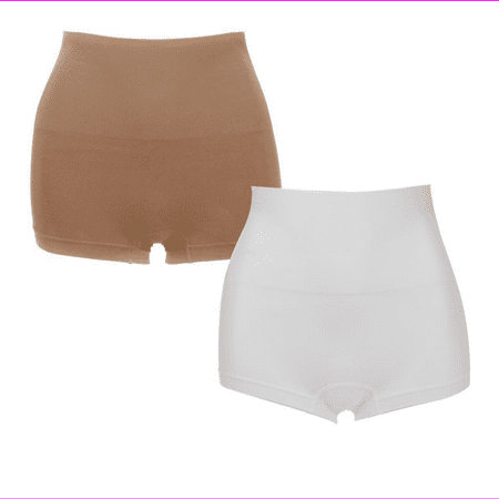 Nearly Nude 2pk Contour Smoothing Shortie (584-856) Nude/White M/L