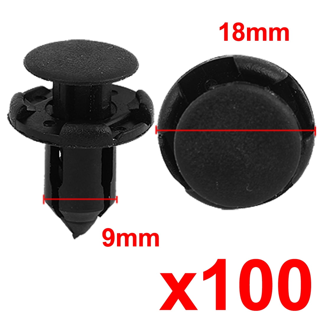 100 Pcs Fender /& Bumper Push-Type Clip Retainer MR-200300 For Mitsubishi Honda