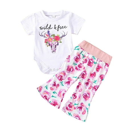 Rovga Outfits For Toddler Girls Short Sleeves Kids Cow Head Top Prints Outfits Set Bell Bottom Pants Flared Outfits Set
Rovga Outfits For Toddler Girls Short Sleeves Kids Cow Head Top Prints Outfits Set Bell Bottom Pants Flared Outfits Set
