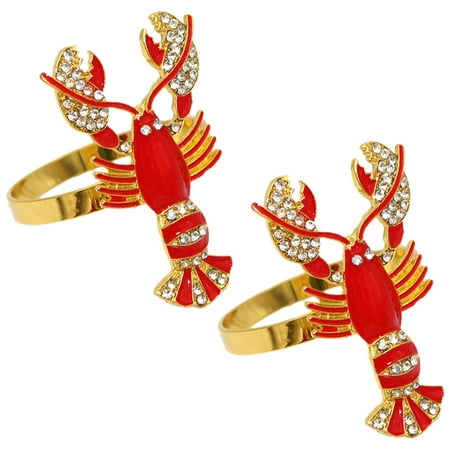2 Pcs Crayfish Napkin Buckle Dinner Table Decoration Diamond Metal Napkin Ring Alloy 5.30X3.30X3.00CM
2 Pcs Crayfish Napkin Buckle Dinner Table Decoration Diamond Metal Napkin Ring Alloy 5.30X3.30X3.00CM