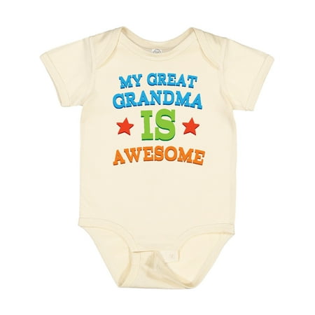 Inktastic My Great Grandma is Awesome Gift Baby Boy or Baby Girl Bodysuit