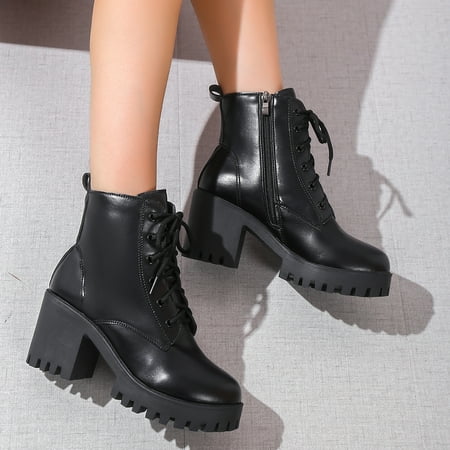 Women‘s Platform Block Heel Lace Up Combat Boots Side Zipper Fashionable Boots Women‘s Footwear
Women‘s Platform Block Heel Lace Up Combat Boots Side Zipper Fashionable Boots Women‘s Footwear