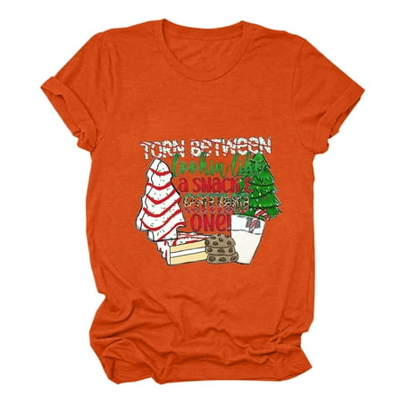 Workout Tops for Women Going Out Tops for Women Women s Funny Christmas Print Short Sleeved Women s Tops Christmas Tree Letter Print T-shirt Western Shirts for Women Workout Shirts Orange L
Workout Tops for Women Going Out Tops for Women Women s Funny Christmas Print Short Sleeved Women s Tops Christmas Tree Letter Print T-shirt Western Shirts for Women Workout Shirts Orange L