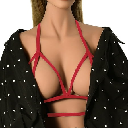

Aayomet Plus Size Lingerie Women Lingerie Lace Babydoll Strap Chemise Halter Teddy V neck Sleepwear Red One Size