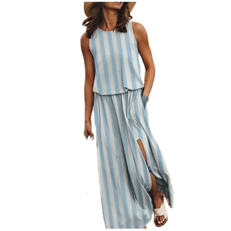 Sweater Dress for Women Prom Dress Women Trendy Elegant O-Neck Printed Sleeveless Leisure Fork Opening Long Dress Clearance 2022 Summer Dresses for Women 2022 Valentines Day Dress Blue L
Sweater Dress for Women Prom Dress Women Trendy Elegant O-Neck Printed Sleeveless Leisure Fork Opening Long Dress Clearance 2022 Summer Dresses for Women 2022 Valentines Day Dress Blue L