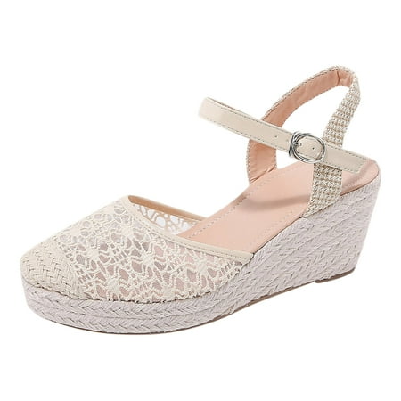 CLZOUD Wide Width Sandals for Women Beige Women Sandals Spring Summer New Pattern Fashion Linen Breathable Thick Sole Wedge Comfortable Non Slip Large Size Shoes 41
CLZOUD Wide Width Sandals for Women Beige Women Sandals Spring Summer New Pattern Fashion Linen Breathable Thick Sole Wedge Comfortable Non Slip Large Size Shoes 41