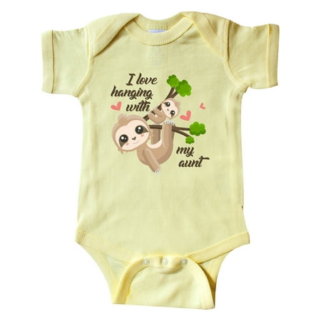 Inktastic Hanging With My Aunt Gift Baby Boy or Baby Girl Bodysuit