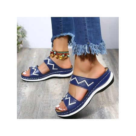 Sanviglor Women s Slides Solid Color Slippers Open Toe Sandals Daily Casual Breathable Shoes Lightweight Slip On Flats Blue 7
Sanviglor Women s Slides Solid Color Slippers Open Toe Sandals Daily Casual Breathable Shoes Lightweight Slip On Flats Blue 7