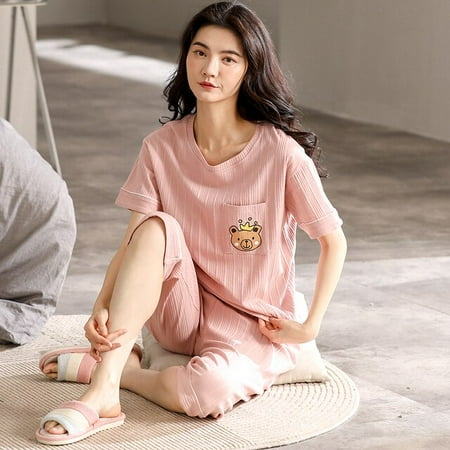 QWZNDZGR Spring Summer Polyester Women Sleep Loungewear Pajamas Cartoon Bear Print Pajama Sets Cartoon Pyjamas Sleepwear 3XL 5XL Homewear
QWZNDZGR Spring Summer Polyester Women Sleep Loungewear Pajamas Cartoon Bear Print Pajama Sets Cartoon Pyjamas Sleepwear 3XL 5XL Homewear