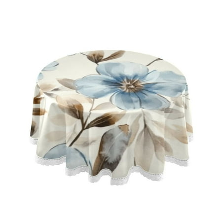 60 Round Tablecloth with White Lace Trim Wrinkle & Heat-Resistant Table Cover for Dining and Home Decor Soft Blue Flowers
60 Round Tablecloth with White Lace Trim Wrinkle & Heat-Resistant Table Cover for Dining and Home Decor Soft Blue Flowers