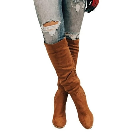 Shakub Womens Suede Knee High Boots High Block Heels Pointed Toe Winter Warm Party Riding Shoes
Shakub Womens Suede Knee High Boots High Block Heels Pointed Toe Winter Warm Party Riding Shoes