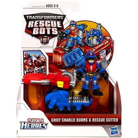 Chief Charlie Burns & Rescue Cutter Action Figure Set Playskool Heroes