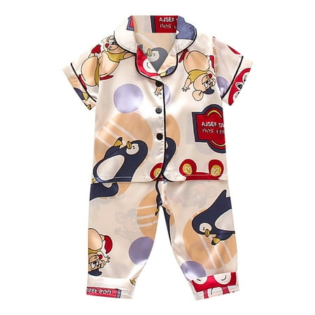 Toddler Kids Baby Boys Girls Satin Short Sleeve Cartoon Button Down Shirt Tops + Long Pants Silk Pajamas Sleepwear Outfits Loungewear Set Girls Pajamas 10-12 Girls Size 8 Pajamas
Toddler Kids Baby Boys Girls Satin Short Sleeve Cartoon Button Down Shirt Tops + Long Pants Silk Pajamas Sleepwear Outfits Loungewear Set Girls Pajamas 10-12 Girls Size 8 Pajamas