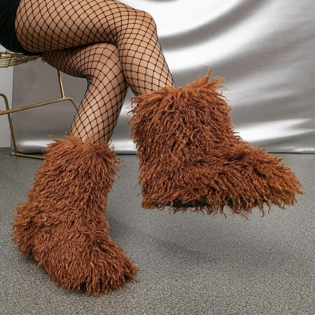 Women s Faux fur Boot Furry Fluffy Short Snow Boot -Calf Boots Warm Comfortable Outdoor Flat Shoes
Women s Faux fur Boot Furry Fluffy Short Snow Boot -Calf Boots Warm Comfortable Outdoor Flat Shoes