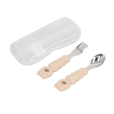 Toddler Fork Spoon Set Multipurpose Cartoon Shape Comfortable Grip Stainless Steel Fork Spoon Set Beige
Toddler Fork Spoon Set Multipurpose Cartoon Shape Comfortable Grip Stainless Steel Fork Spoon Set Beige