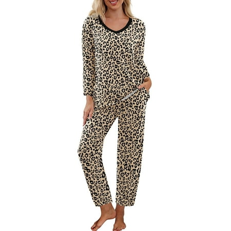 Haite Ladies Long Sleeve T-shirt Elastic Waist Lounge Sets Baggy Tops And Pants Loungwear Autumn Leopard Print Floral Printed Pjs
Haite Ladies Long Sleeve T-shirt Elastic Waist Lounge Sets Baggy Tops And Pants Loungwear Autumn Leopard Print Floral Printed Pjs