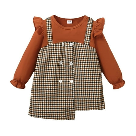 GWAABD Cute Dresses for Kids Brown Cotton Kids Toddler Baby Girls Long Ruffled Sleeve Plaid Patchwork Princess Dress Clothes Outfits 5Y
GWAABD Cute Dresses for Kids Brown Cotton Kids Toddler Baby Girls Long Ruffled Sleeve Plaid Patchwork Princess Dress Clothes Outfits 5Y