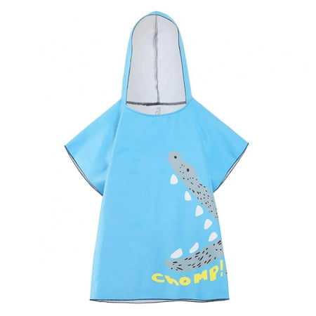 Cute Bathrobe Kid s Cartoon Print Bath Towel Beach Poncho Towel