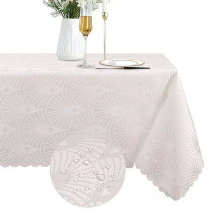 GlowSol 60 x84 Jacquard Tablecloth Flower Pattern Heavy Weight Solid Tabletop Decoration Washable Indoor Outdoor Polyester Table Cover Rectangle Beige
GlowSol 60 x84 Jacquard Tablecloth Flower Pattern Heavy Weight Solid Tabletop Decoration Washable Indoor Outdoor Polyester Table Cover Rectangle Beige