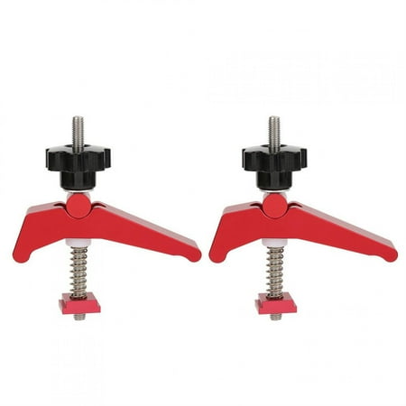 Tebru Chute Holder Plate Chute Holder 2Pcs Chute Holder Plate6061 Aluminium Alloy Tool for Woodworking Imposition Fixed Fixture