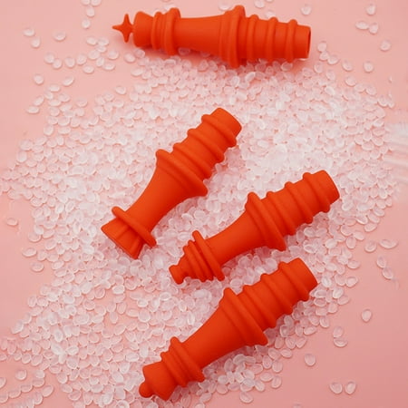 6Pcs Chess Design Leakproof Silicone Wine Bottle Stoppers Champagne Plug Tool Red Silicone