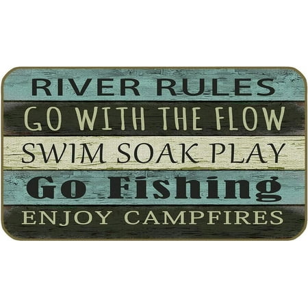 18 x 30 Inches River Rules Vintage Decorative Doormat Funny River Floor Mats Farmhouse Decor for Home Front Door Porch Outdoor Indoor River House Porch River Lovers Gift
18 x 30 Inches River Rules Vintage Decorative Doormat Funny River Floor Mats Farmhouse Decor for Home Front Door Porch Outdoor Indoor River House Porch River Lovers Gift