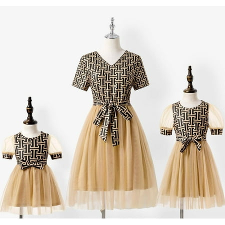 PatPat Mommy and Me Geo Print Short-sleeve Belted Spliced Party Dresses
PatPat Mommy and Me Geo Print Short-sleeve Belted Spliced Party Dresses