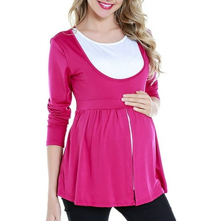Julycc Womens Long Sleeve Maternity Breastfeeding T Shirt Layered Mursing Blouse Tops
Julycc Womens Long Sleeve Maternity Breastfeeding T Shirt Layered Mursing Blouse Tops