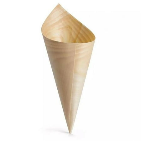 2 Pcs Tablecraft BAMDCN7 7.5 Large Disposable Serving Brown Cone Pack