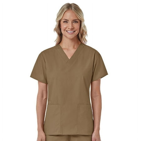 Classic V-neck Top by Maevn XXS- 5XL / Khaki