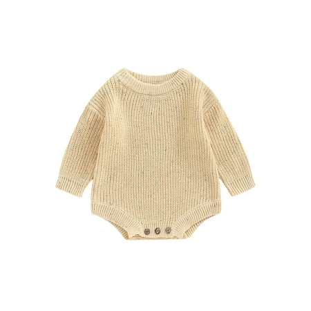 Genuiskids Baby Girls Knit Romper Long Sleeve Crew Neck Colorful Dots Bodysuit for Fall Winter
Genuiskids Baby Girls Knit Romper Long Sleeve Crew Neck Colorful Dots Bodysuit for Fall Winter