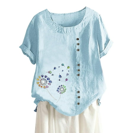 Women Cotton Linen T Shirt Tops Casual Loose Fit Print Tees Short Sleeve Womens under Scrubs Long Sleeve Shirt
Women Cotton Linen T Shirt Tops Casual Loose Fit Print Tees Short Sleeve Womens under Scrubs Long Sleeve Shirt