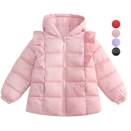 Lovebay Toddler Little Girl Ruffle Puffer Hooded Jacket Lightweight Down Coat
Lovebay Toddler Little Girl Ruffle Puffer Hooded Jacket Lightweight Down Coat