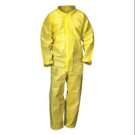 CONDOR 30LU94 Coverall, Yellow, 2XL, PK6