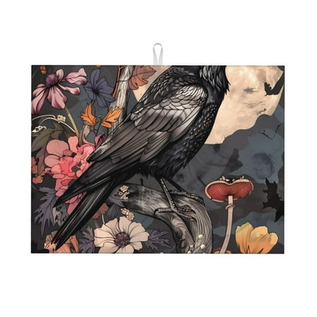 Zeuib Moonlit Crow Blossoms Dish Drainer Kitchen Counter Kitchen Drying Mat Heat Resistant Drainer Mats Easy to Clean Dish Rack Pad
Zeuib Moonlit Crow Blossoms Dish Drainer Kitchen Counter Kitchen Drying Mat Heat Resistant Drainer Mats Easy to Clean Dish Rack Pad