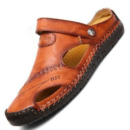 Summer Men s Sandals Men Leather Sandals Classic Roman Sandals Slipper Soft Outdoor Sneakers Beach Rubber Men Trekking Sandals