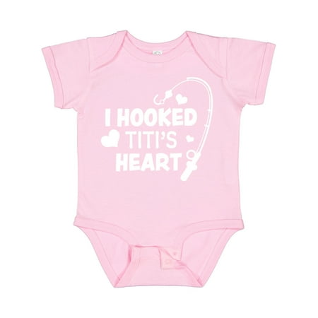 Inktastic I Hooked Titi s Heart with Fishing Rod Gift Baby Boy or Baby Girl Bodysuit
Inktastic I Hooked Titi s Heart with Fishing Rod Gift Baby Boy or Baby Girl Bodysuit