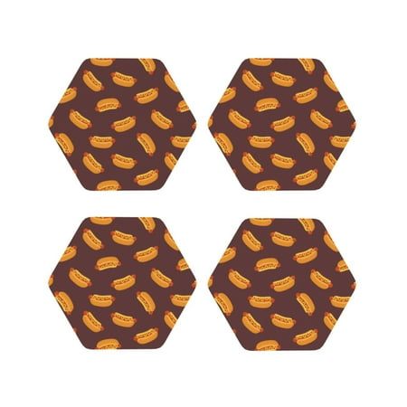 Leather Coasters with Heat-resistant for Drinks Hot Dog Print Brown -标题2 Hexagon
Leather Coasters with Heat-resistant for Drinks Hot Dog Print Brown -标题2 Hexagon