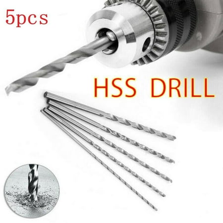 5PCS 2/3/3.5/4/5/mm HSS 250mm Extra Long Drill Bits Set Tool Metal Drilling
