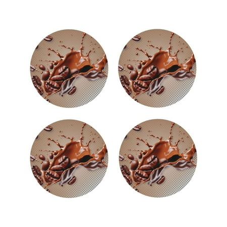 Fuzoiu Coffee Beans Chocolate Splash Print Leather Coasters Set Drink Coasters Set of 4 for Tabletop Protection Durable PVC Coasters Home Décor and Housewarming Gift-Round Shape
Fuzoiu Coffee Beans Chocolate Splash Print Leather Coasters Set Drink Coasters Set of 4 for Tabletop Protection Durable PVC Coasters Home Décor and Housewarming Gift-Round Shape