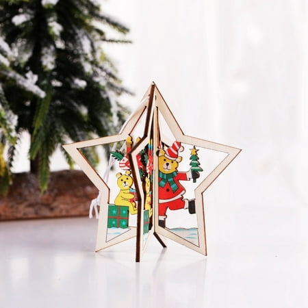 Christmas Tree Small Pendant Wooden Five-pointed Star Bell Christmas Decorations Home Decor Pendant TANGNADE
Christmas Tree Small Pendant Wooden Five-pointed Star Bell Christmas Decorations Home Decor Pendant TANGNADE