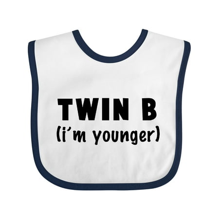 Inktastic Twin B (i m Younger) Gift Baby Boy or Baby Girl Bib