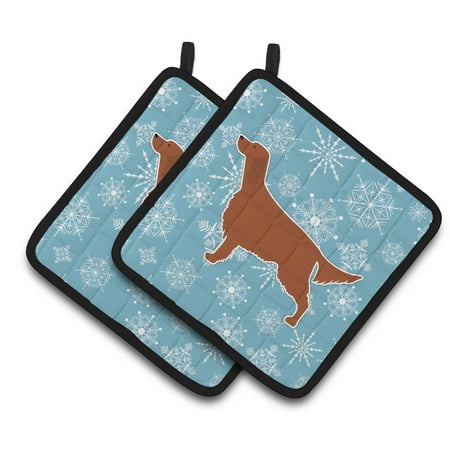 Carolines Treasures BB3493PTHD Winter Snowflake Irish Setter Pair of Pot Holders 7.5HX7.5W multicolor
Carolines Treasures BB3493PTHD Winter Snowflake Irish Setter Pair of Pot Holders 7.5HX7.5W multicolor