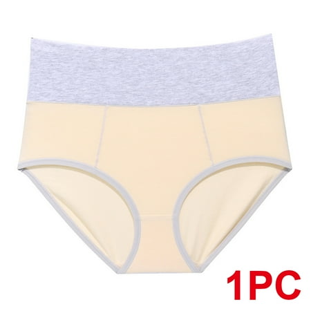 1PC Women s High Waist Cotton Underwear Soft Full Briefs