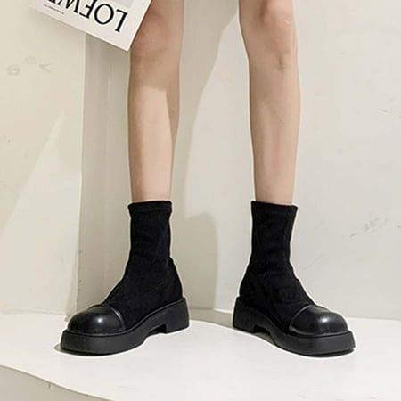 LnjYIGJ Women s Middle Mid Calf Boots Fashion All-match Thick-soled Round Toe Ankle Boots Women s Plush Surface Stitching Boots
LnjYIGJ Women s Middle Mid Calf Boots Fashion All-match Thick-soled Round Toe Ankle Boots Women s Plush Surface Stitching Boots