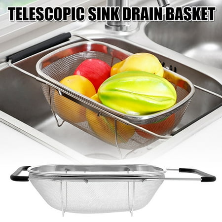 Over The Sink Stainless Steel Colander with Fine Mesh Strainer Basket Expandable Drain Kitchen New
Over The Sink Stainless Steel Colander with Fine Mesh Strainer Basket Expandable Drain Kitchen New